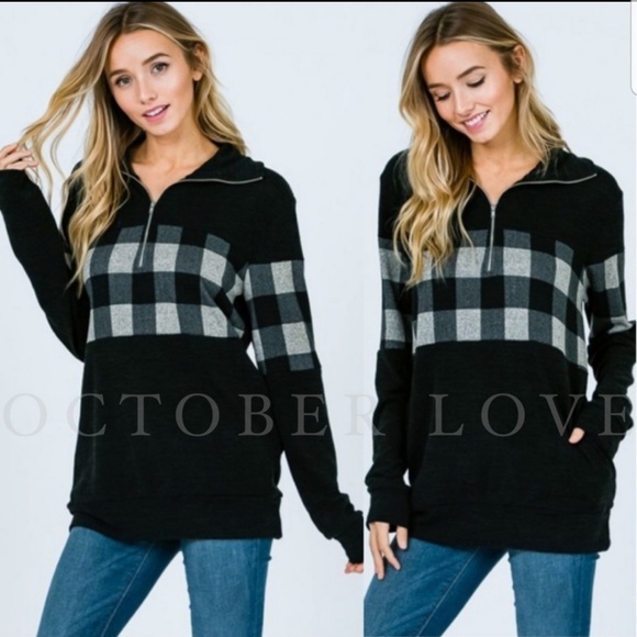 October Love Sweaters - Zippered Knit Top